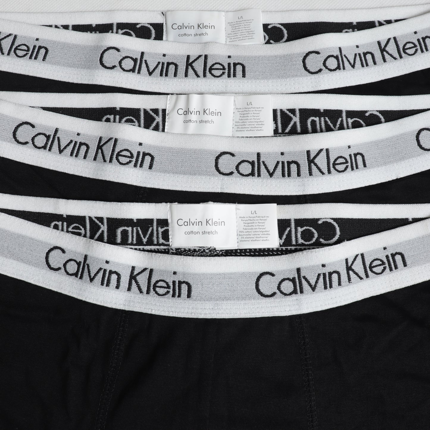 BB004-CLKLN ALL BLACK PACK OF 3 BOXER BRIEFS