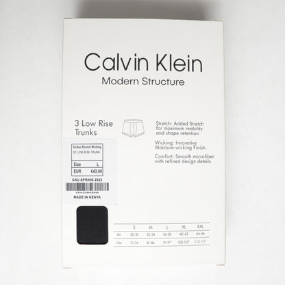 BB004-CLKLN ALL BLACK PACK OF 3 BOXER BRIEFS