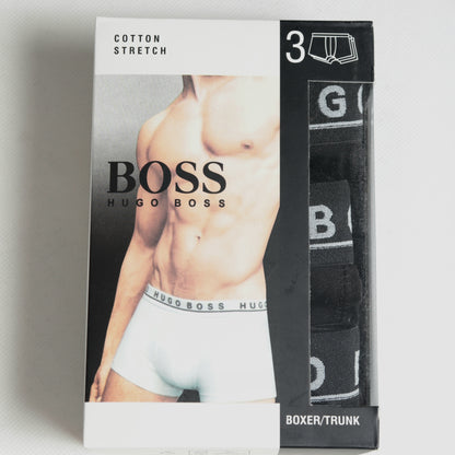 BB002-HGOBSS ALL BLACK PACK OF 3 BOXER BRIEFS
