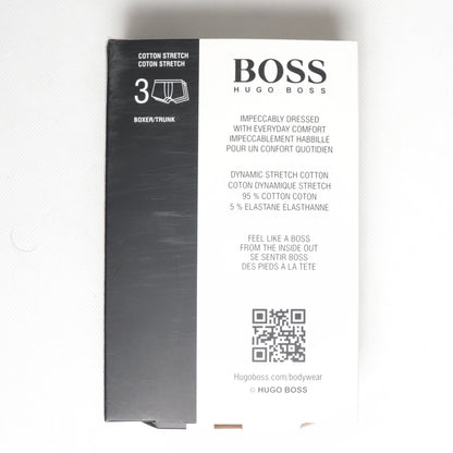 BB002-HGOBSS ALL BLACK PACK OF 3 BOXER BRIEFS