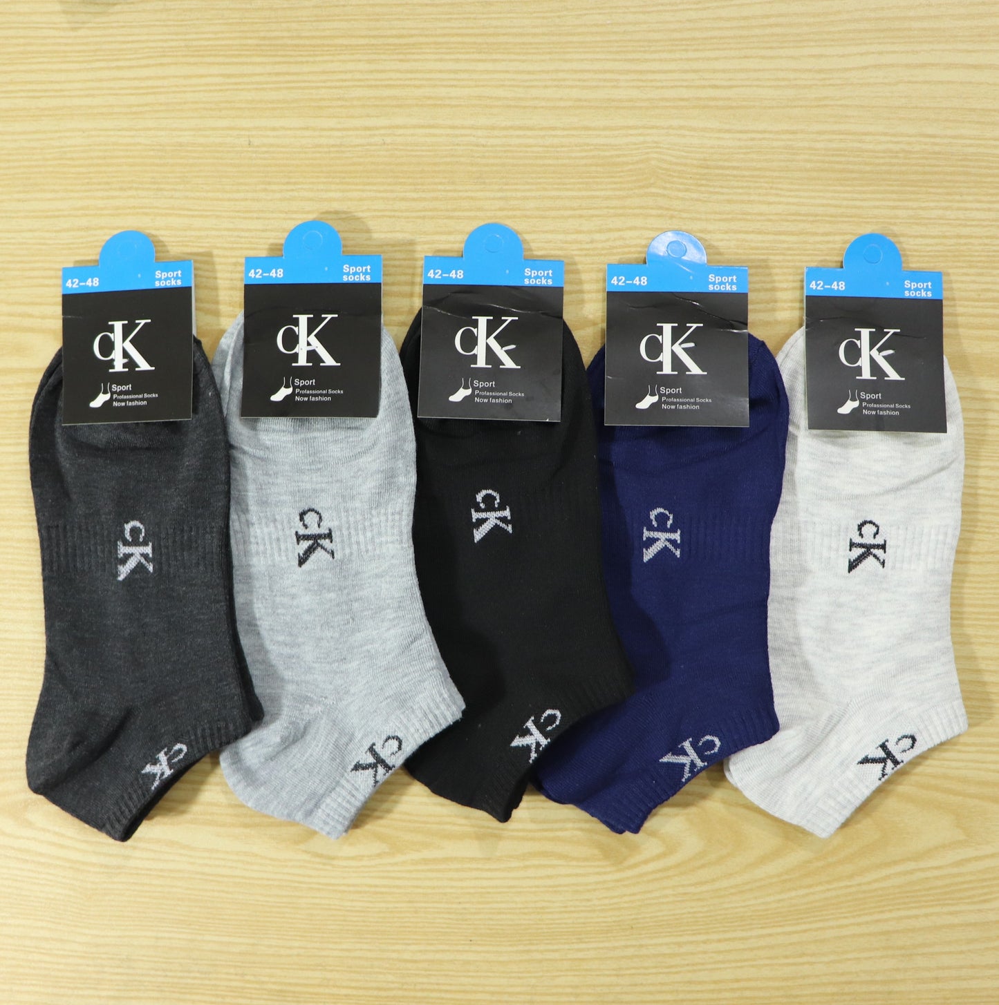 SKS025-CLKLN PACK OF 5 ANKLE SOCKS
