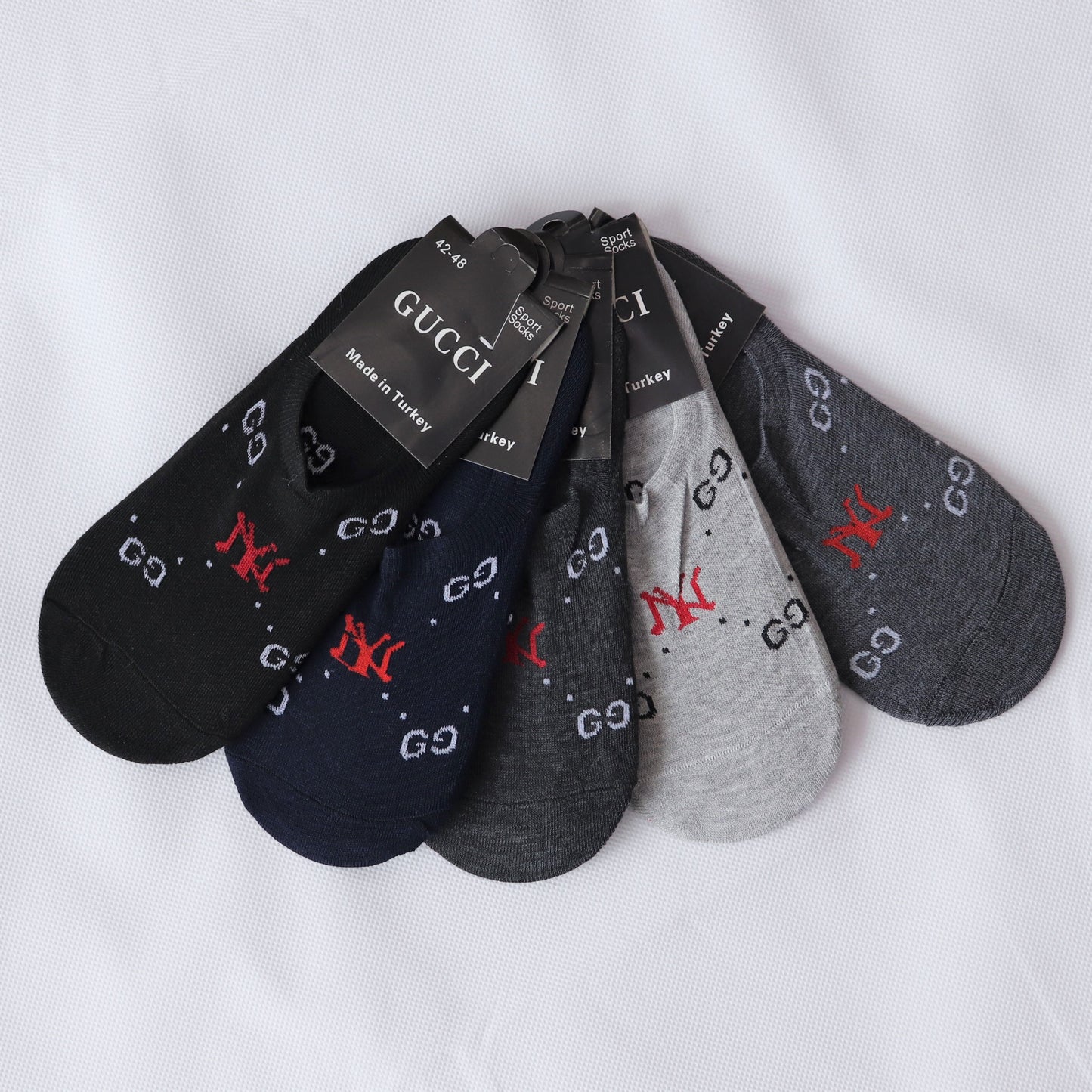 SKS042-GC NY PACK OF 5 LOAFER SOCKS