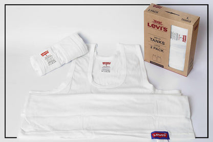 V03-LV'S PACK OF 2 COMBED COTTON STRETCH UNDERSHIRTS (VEST)