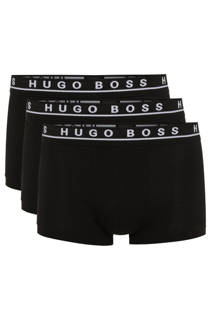 BB002-HGOBSS ALL BLACK PACK OF 3 BOXER BRIEFS
