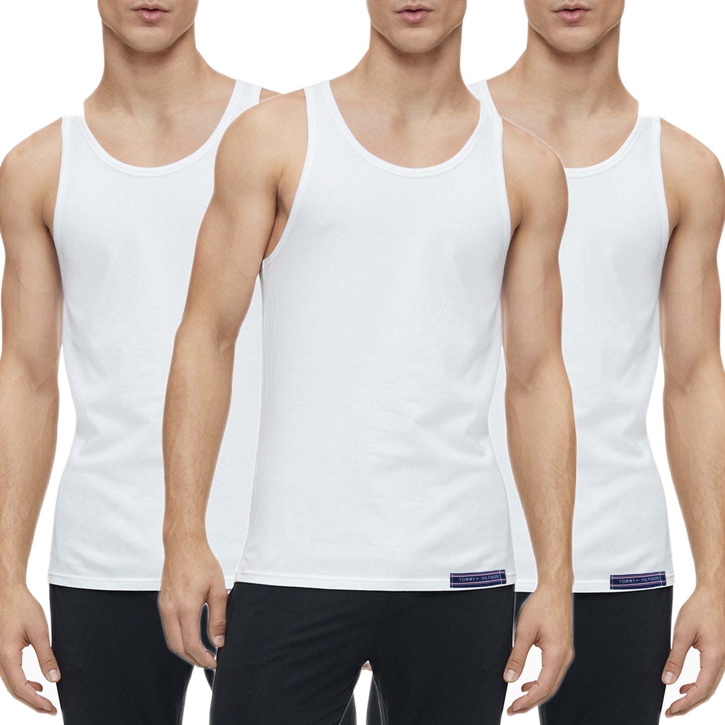 V01-THFGR PACK OF 3 COMBED COTTON STRETCH UNDERSHIRTS (VEST)